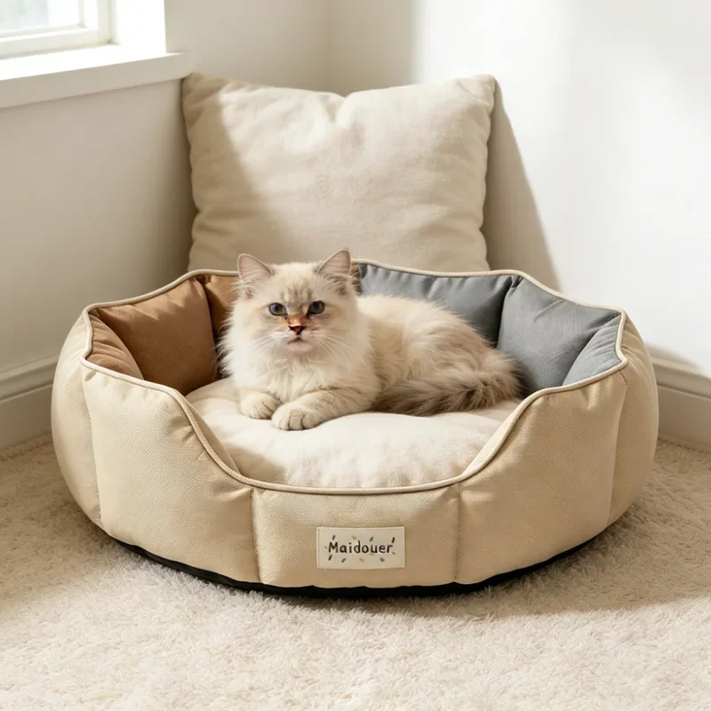 Cat Sleep Sofa Bed All-Season Pet Sleeping Pad Non-Slip Washable Cat and Dog Bed Suitable for Small and Medium Dogs and Cats