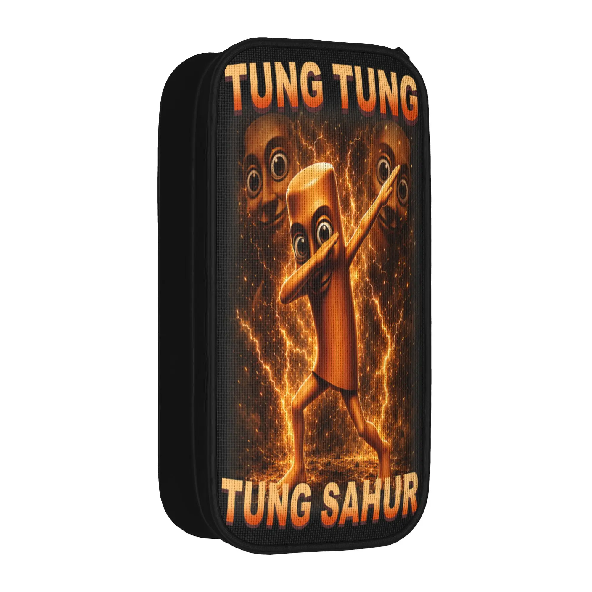 Tung Tung Tung Sahur is Calling Funny Italian Dab Dance Pencil Case  Zipper Pencil Bag Students Kawaii Big School Pencil Cases