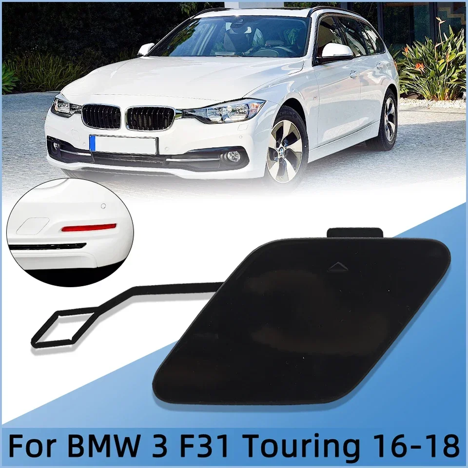 For Bmw 2016 2017 2018 F31 Wagon Touring LCI 320 325 328 330 Rear Bumper Tow Hook Eye Cover Lid Hauling Trailer Cap Trim Painted