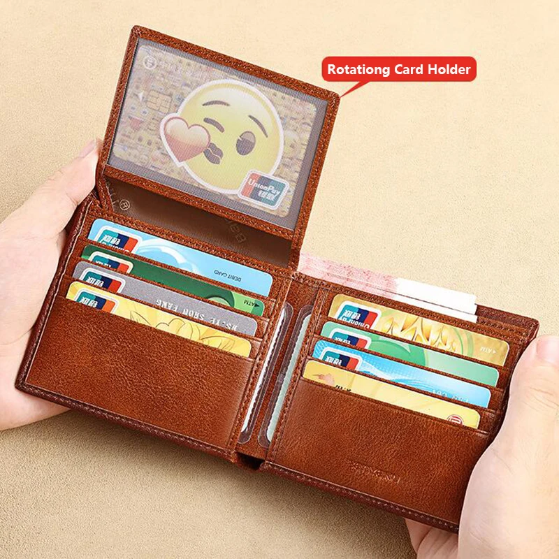 Men Anti RFID Driver License Holder Wallet Travel Cowhide Genuine Leather Purse for Man