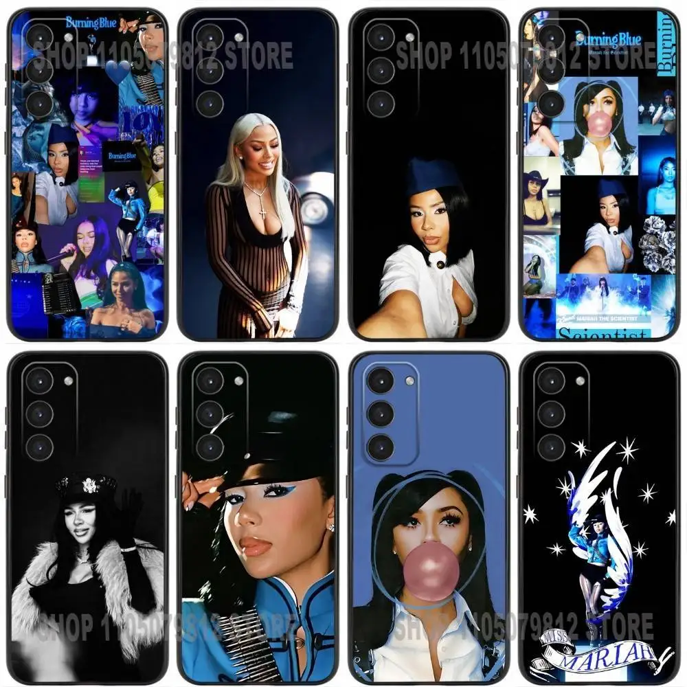 M-Mariah The Scientist Burning Blue funda de teléfono para Samsung A20,21s,22,31,32,52,53,72,73,80,91 funda negra de silicona líquida suave