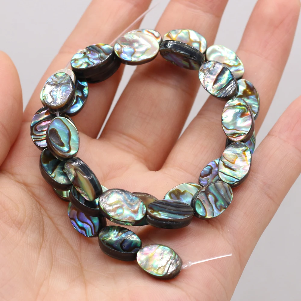 2 / 5 / 10 / 20 Pcs Natural Abalone Shell Egg-shaped Pearl Bulk Beads Exquisite DIY Jewelry Making Exquisite Necklace Bracelet