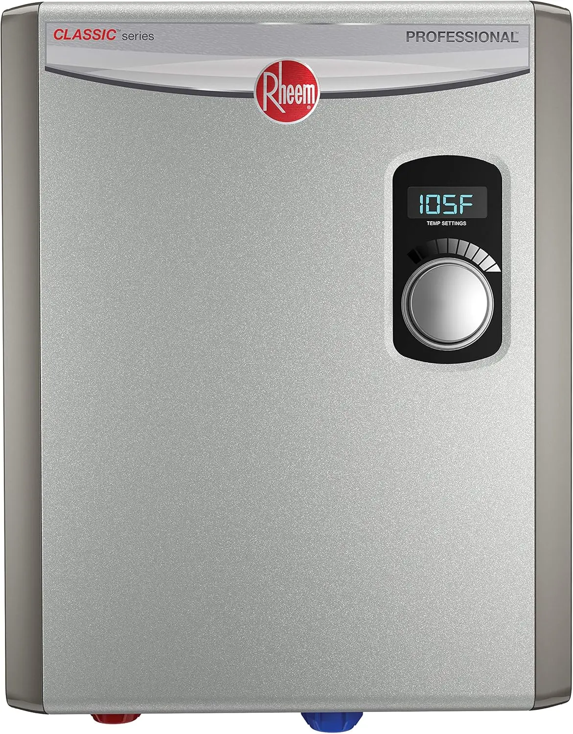 Rheem-Aquecedor elétrico sem tanque, Aquecedor de água cinza, 18kW, 240V