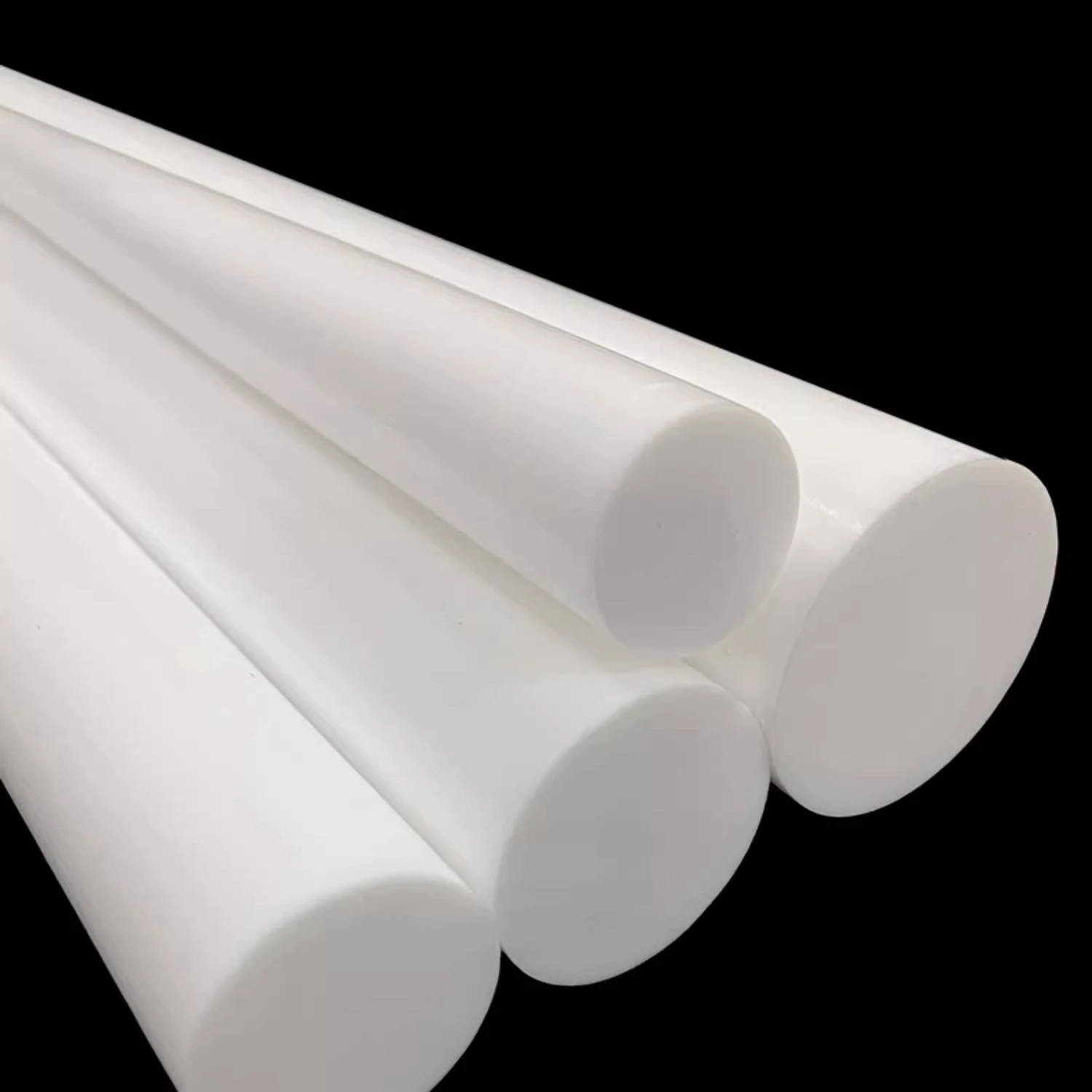 Custom PTFE Rod Solid Round Bar High-temperature Chemical Resistant Dia. 4mm - 300mm White Black