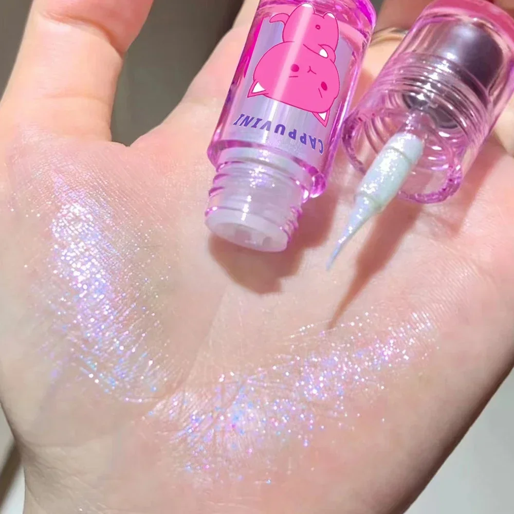 Glitter Shiny Pearlescent Liquid Eye Shadow Highlighter Waterproof Lasting Glitter Brighten Silkworm Eyeliner Pen Eyes Makeup