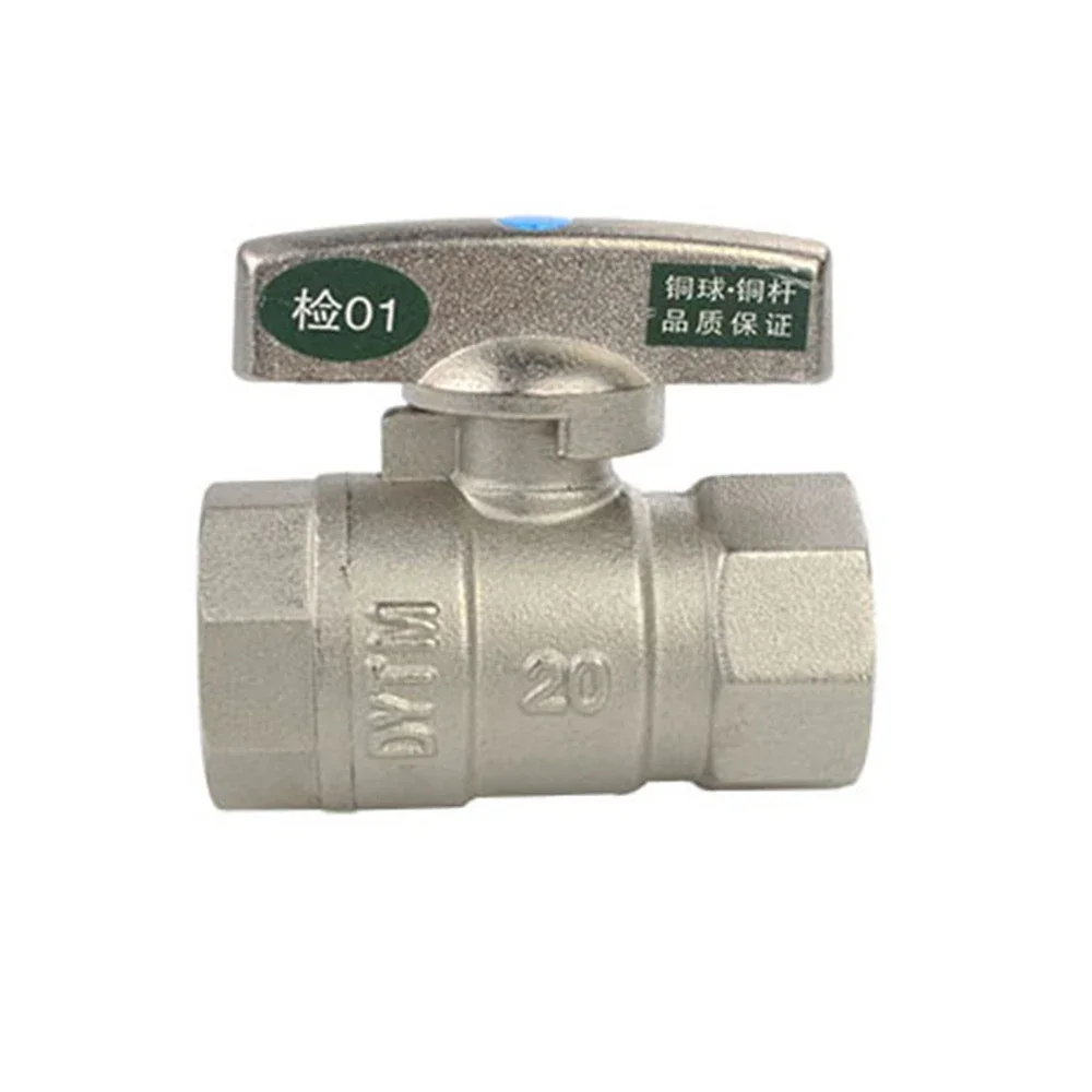 Full Copper 6 Points Thickened Inner And Outer Wire Thread Fully Open Copper Ball Core Large Flow Ball Valve