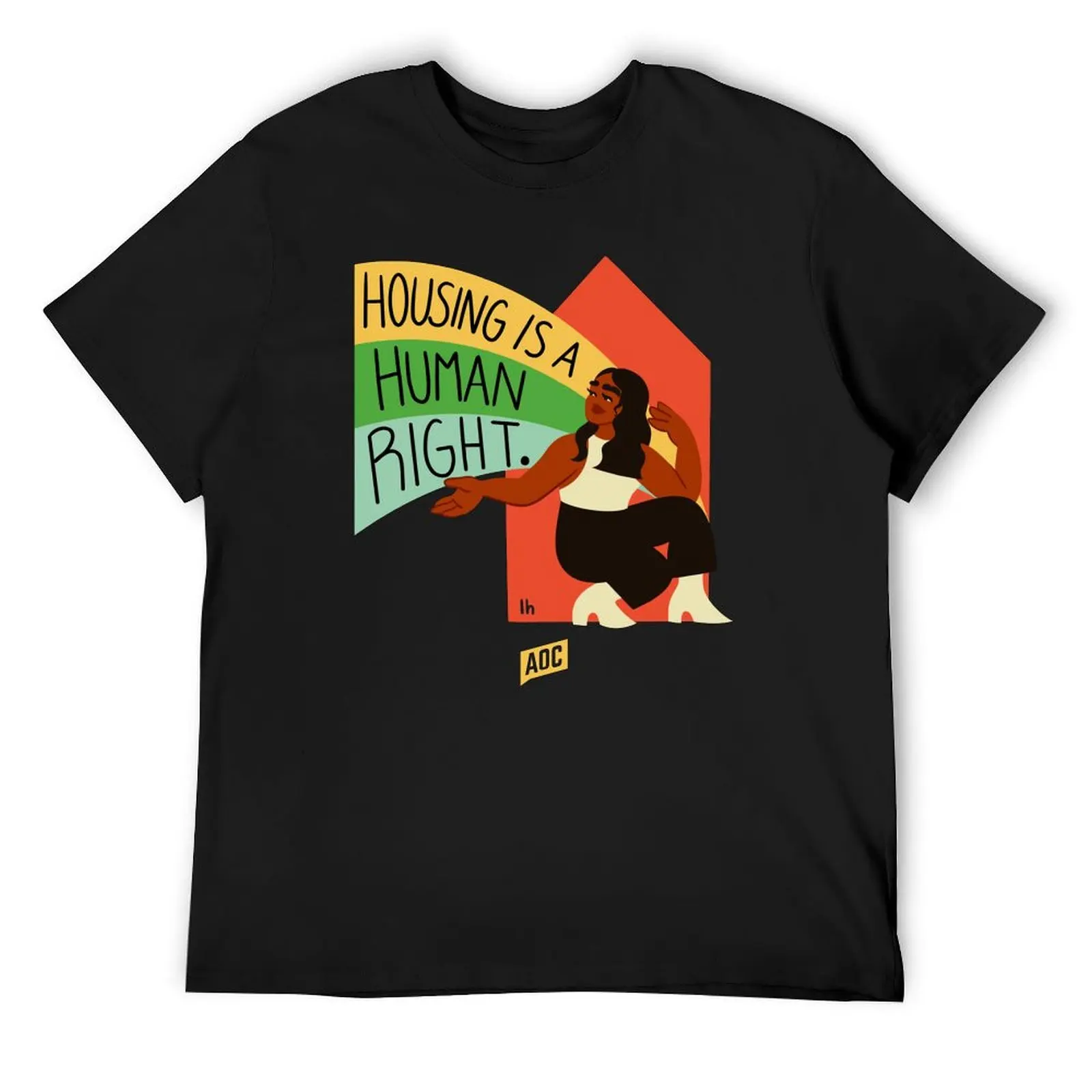 

Aoc Merch AOC Housing Is A Human Right T-Shirt kawaii clothes funny gifts vintage t shirts mens t shirt graphic