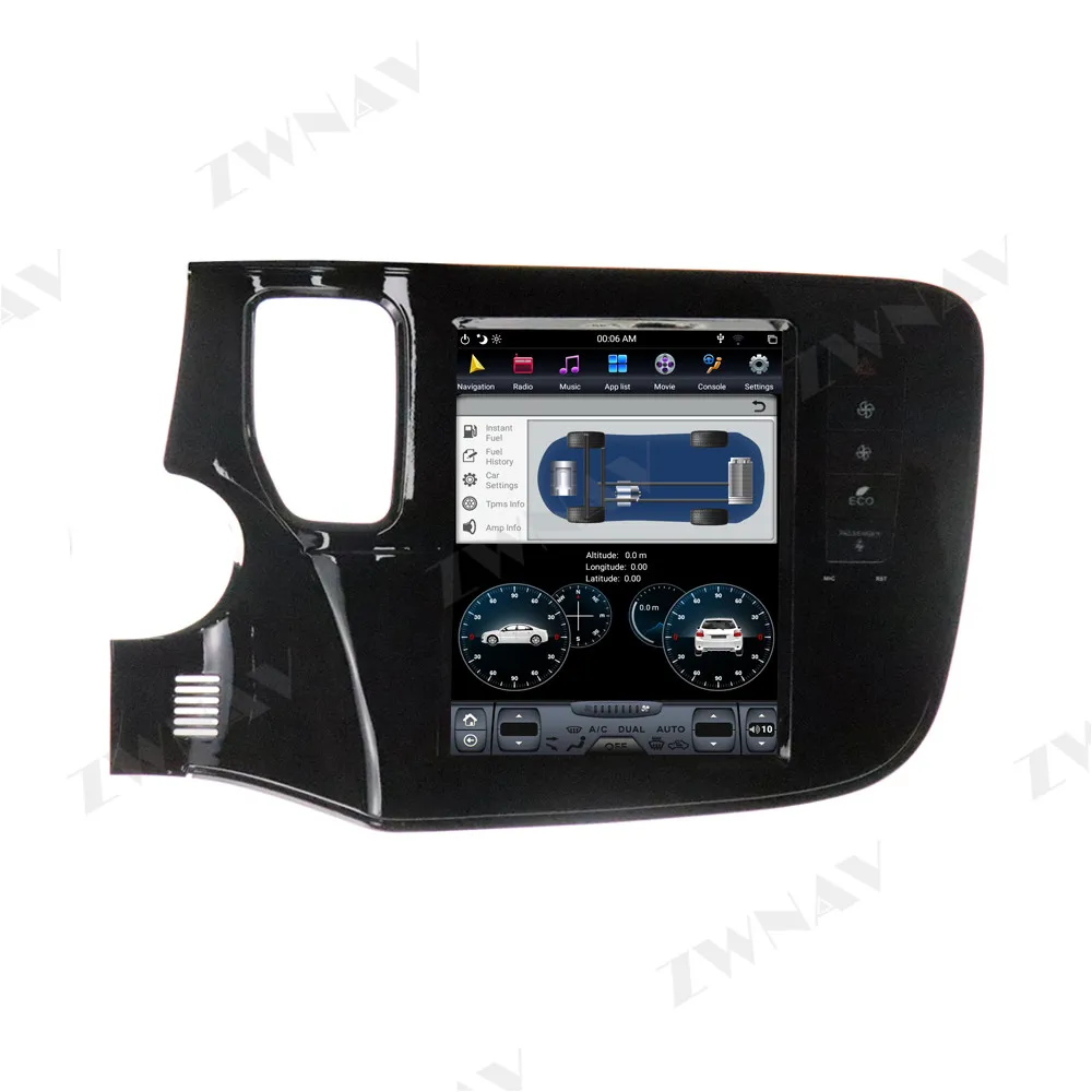 

Te sla Style Big Screen Android 9.0 Car Multimedia Player for MITS UBISHI Outlander2014-2018Car GPS Audio Radio Stereo Head Unit