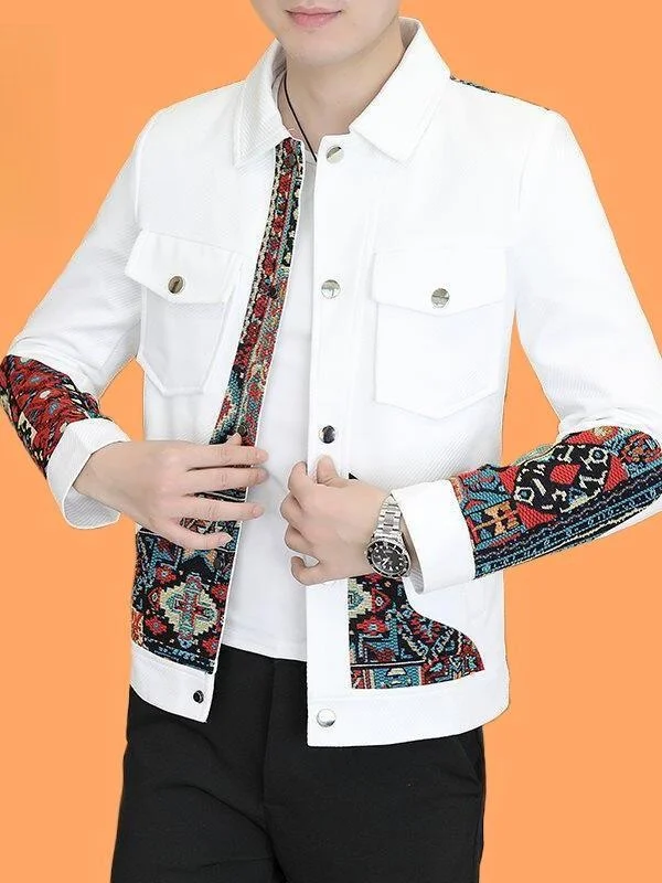 

Корейская минималистичная мужская верхняя одежда в новом стиле с вышивкой, модная универсальная верхняя одежда, новая китайская коллекция