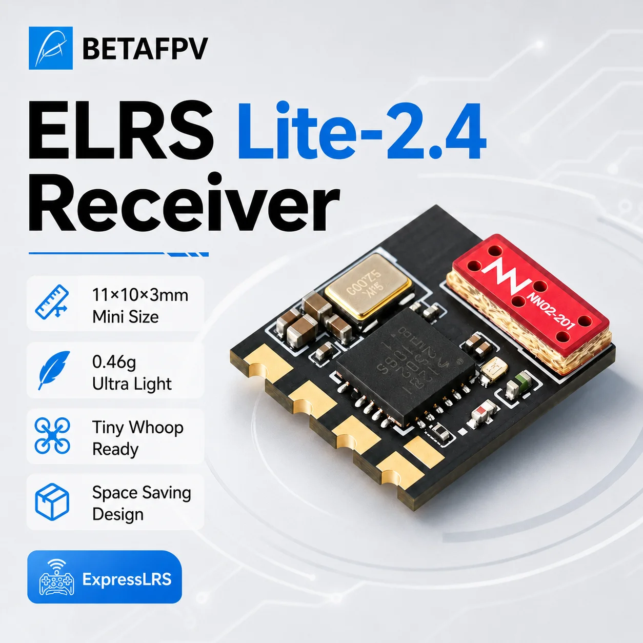 Micro Fpv Quad - Récepteur BETAFPV ELRS Lite 2,4 GHz,