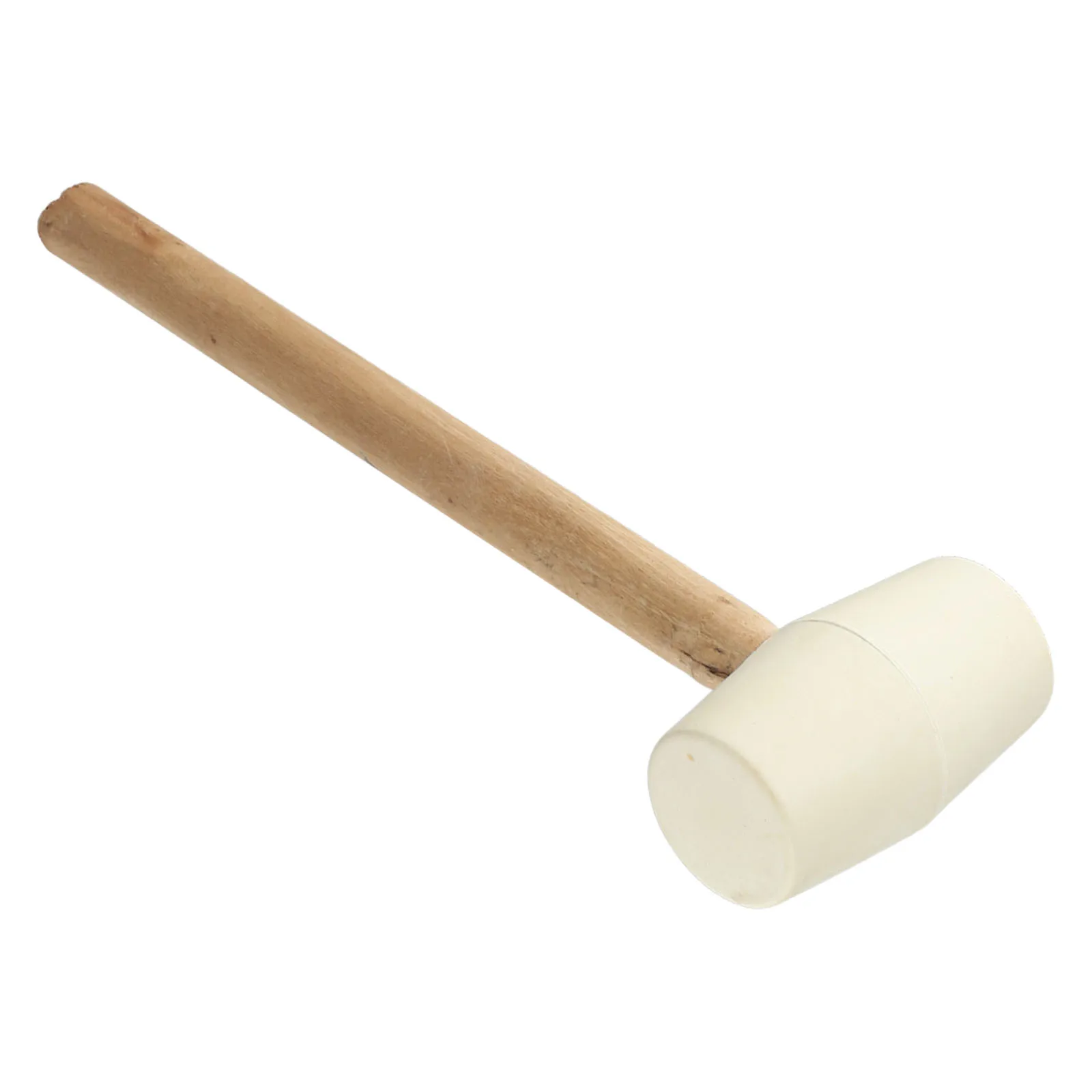 New Practical Rubber Hammer Natural Rubber Wood Handle Wood Handle Home Decoration Light Brightness Slightly Different