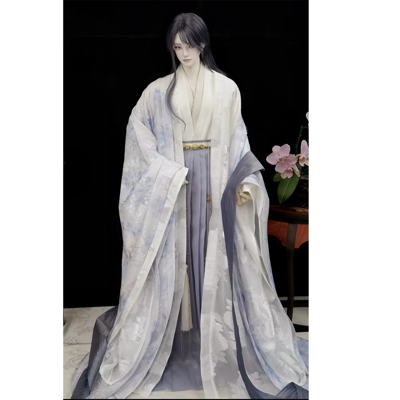 1/4 1/3 BJD Ancient Costume Clothes Robe Hanfu Warrior Outfit For MSD SD13 POPO68 Longhun73 ID75 Uncle Doll Accessories A2221