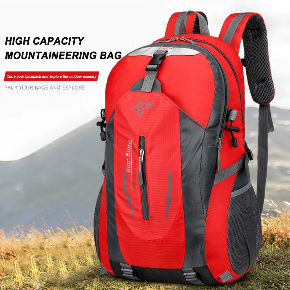 40L 840D Portable Waterpr Backpack Folding Mountaineering Bag Ultralight Outdoor Climbing Cycling Travel Knapsack Hiking Daypack