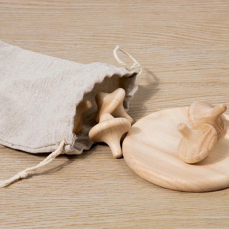 قمم خشبية تنافسية تدور للأطفال ، ألعاب دوارة خشبية يدوية ، الحلي المنزلية التعليمية المبكرة ، هدايا المغازل ديي