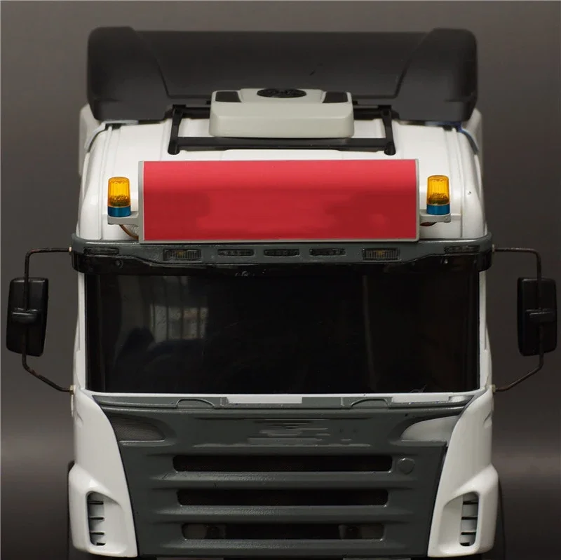 RC Truck Plastic Front LED Advertisement AD Light Box For 1/14 Tamiya RC Truck Man Scania Actros