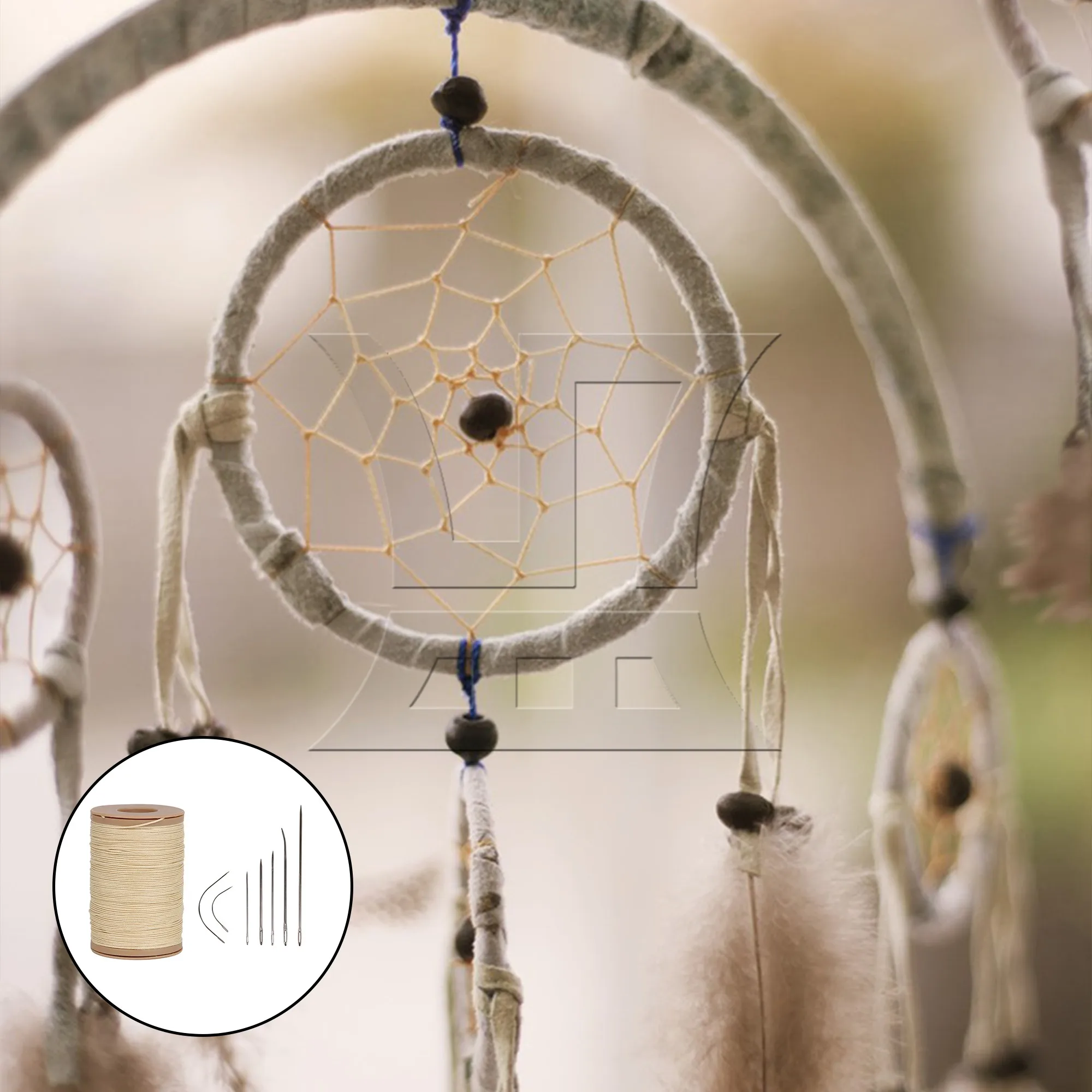 

CNBTR 100 M Handwork Leather Sewing Craft Pure Ramie Round Thread Cord 0.55MM