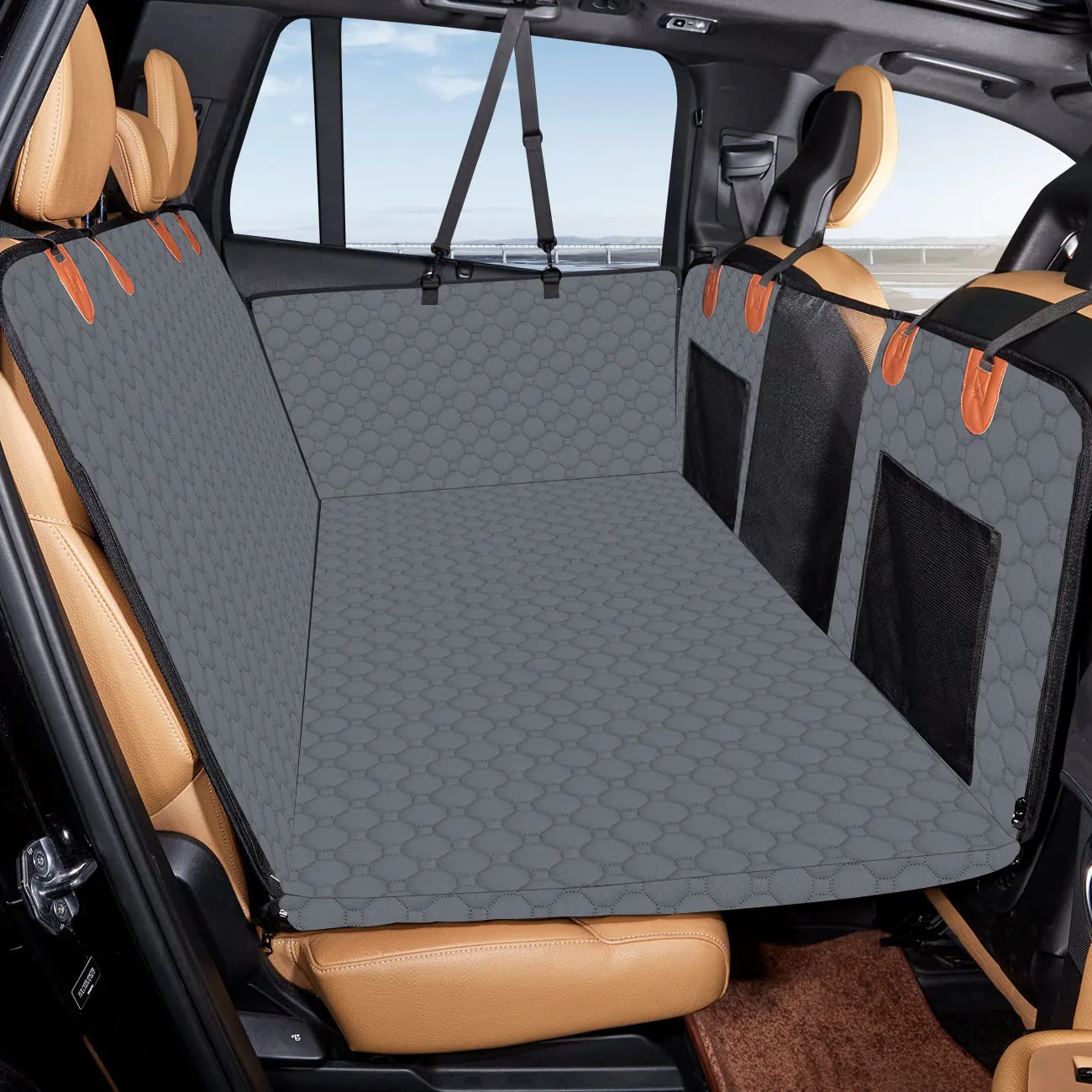 New Weight-bearing Extended Car Seat Cover Car Pet Mat Travel Dog Hammock Dog Backseat Extender Automotive Pet Supplies132x60cm