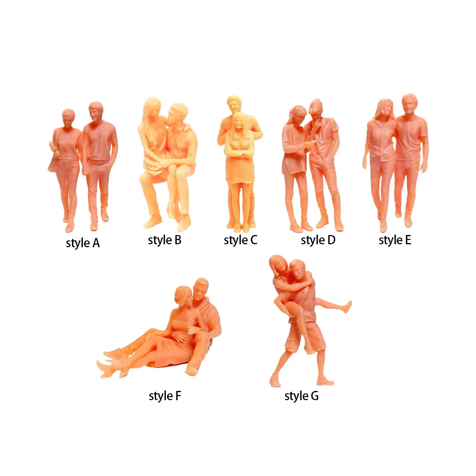 1.64 Model Miniatures Couple Layout Miniature People Model Figurines Decor