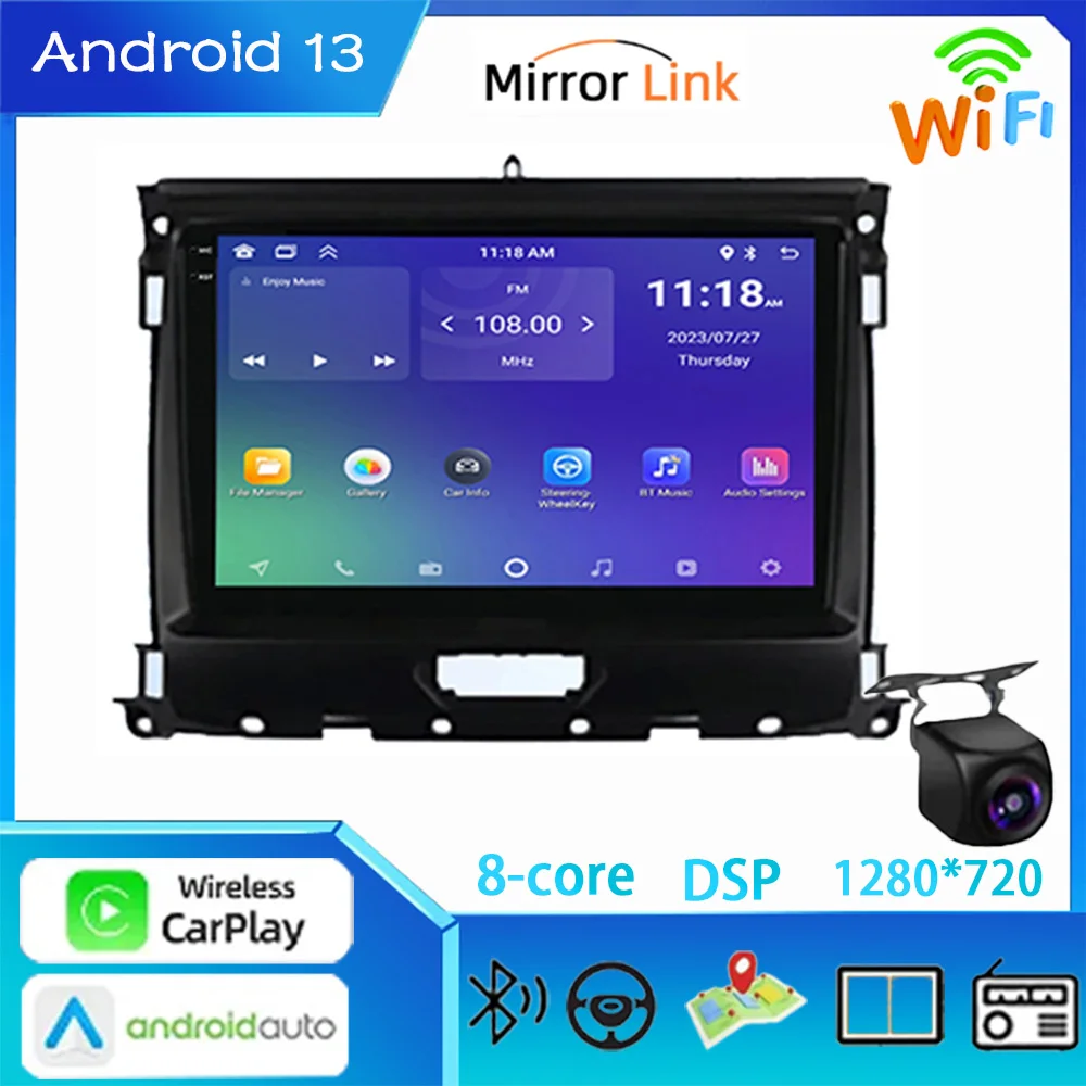 

Android 13 For Ford Ranger 2015 2016 2017 2018 2019 2020 Car Radio Multimedia Rlayer Navigation No 2din DVD WIFI BT No 8 Core