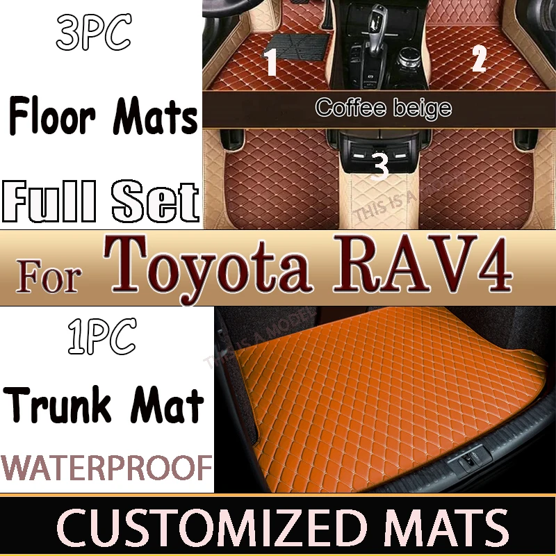 Car Floor Mats For Toyota RAV4 XA50 Hybrid(E-CVT) 2020 2021 2022 2023 2024 Suzuki Across Foot Pads Carpet Interior Accessories