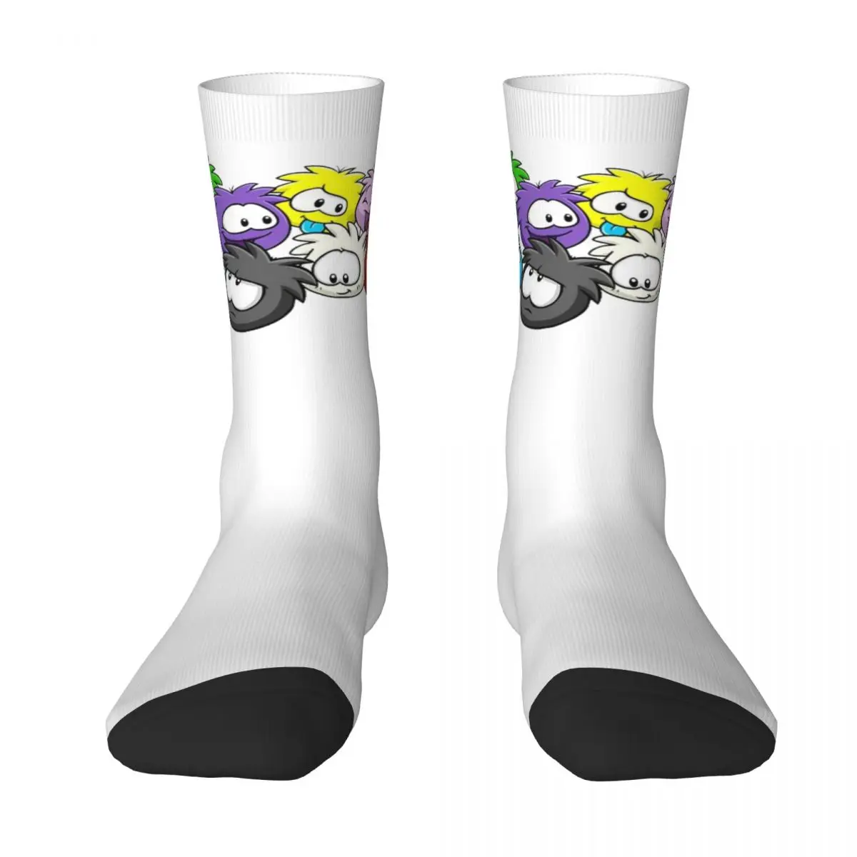 Puffle Club Penguin Stockings Adults Men Socks Soft Breathable Modern Socks Spring Running Non Skid Pattern Socks Birthday Gift