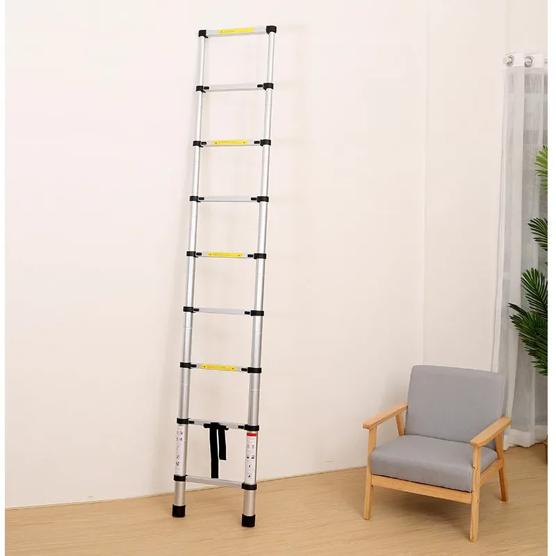 One-Sided Telescopic Ladder,Thickened Stabilizing Folding, Anti-Skid Pedal,Home Safety Equipment, Single Side Step, Handy Design