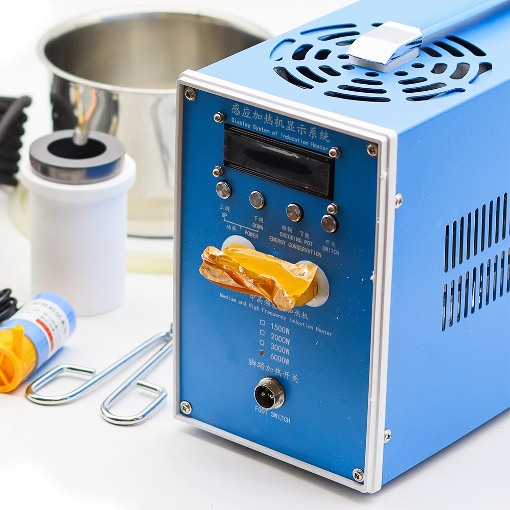 6000W High-frequency Induction Heating Machine ZVS Induction Heater Silver Gold Melting Furnace 220V 110V