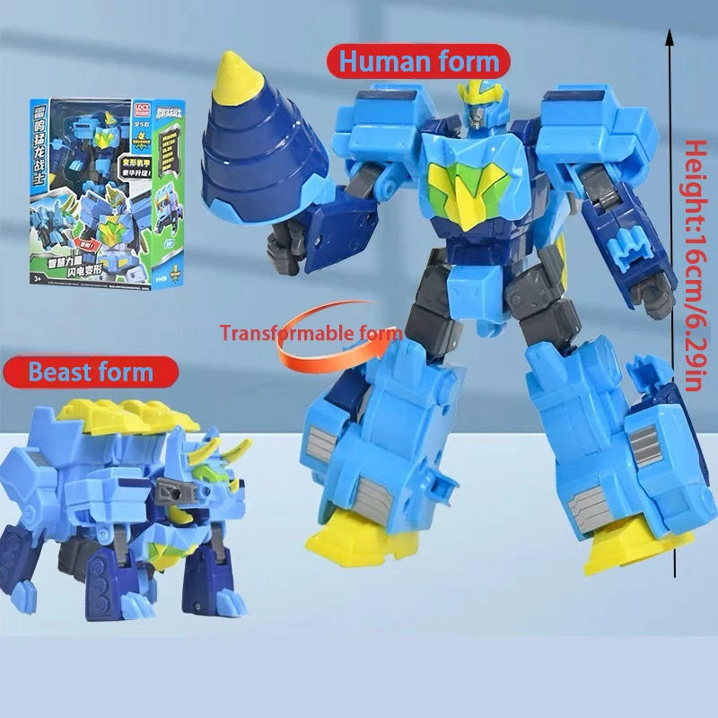 6.3 ''/16 cm Vervorming Dinosaurus Robot Speelgoed Helpen Draak Transformatie Actiefiguren Verzamel modellen Jongen verjaardagscadeau
