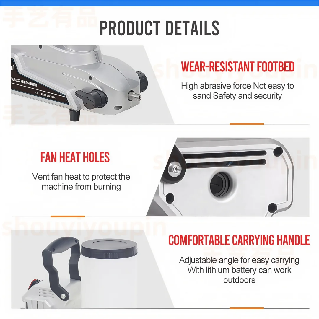 High Quality Portable Airless Sprayer Lithium Battery Professional High Pressure Paint Sprayer