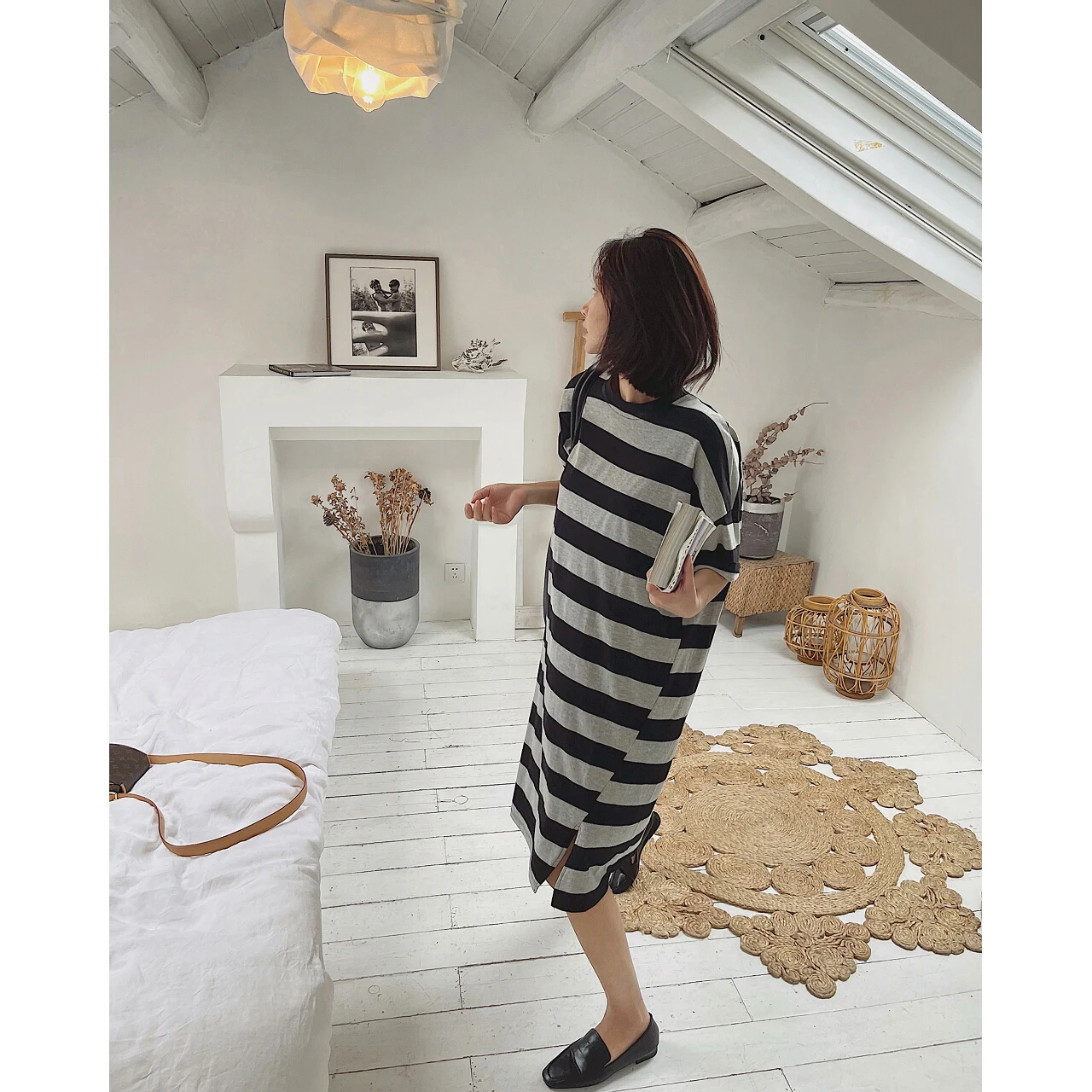 2022 donne t-shirt Stripe Dress elegante Robe Y2k Summer Midi Maxi Long Clothes Party Evening Prom tunica Sexy Oem Cheap Casual