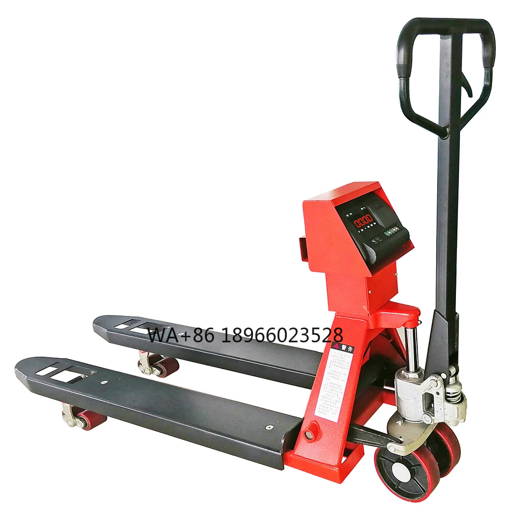 Hener 3000kg Digital Forklift Weighing Scale Pallet Jack Scale Hand Pallet Truck with Weigh Scale