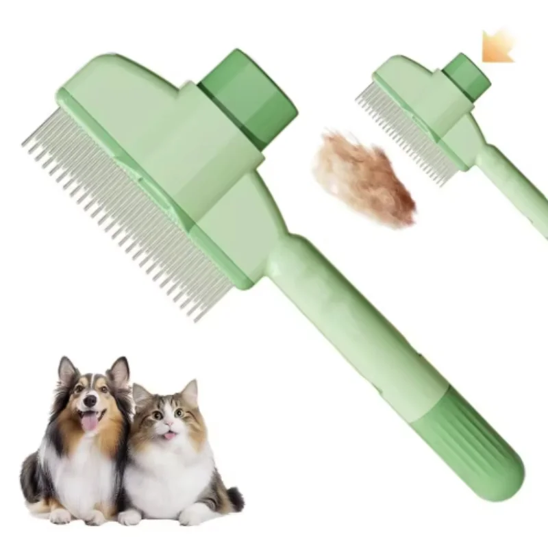 Dog Comb Pet Hair Remover One Button Dogs Brush Self-cleaning Cat Brush Massage Combs for Dog Grooming Brushes for Pet Products