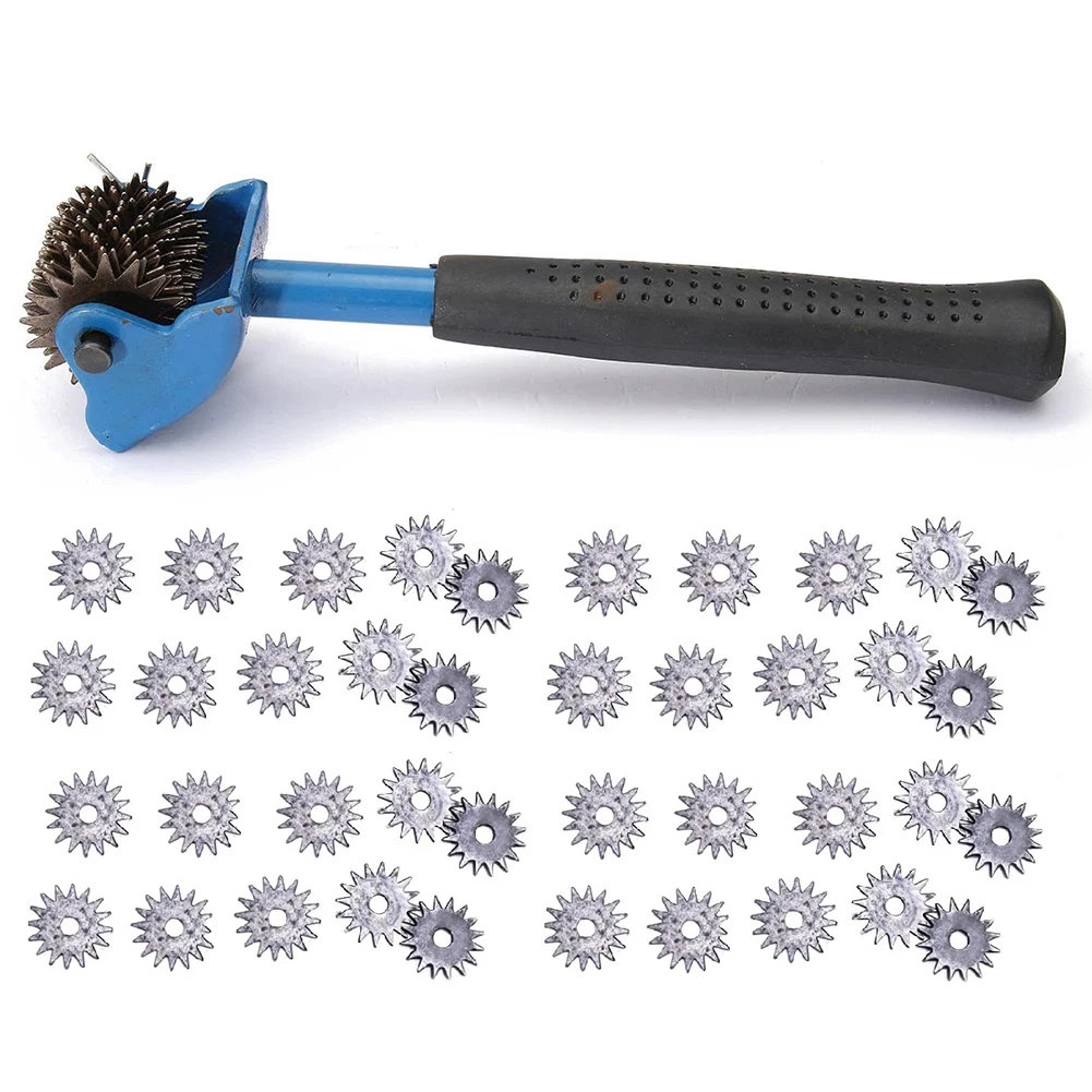 

Grinding Wheel Dresser Tool 190mm Hand Holder Correction Device With 40Pcs Star-toothed Cutters Set Grinder Wheels Accessories