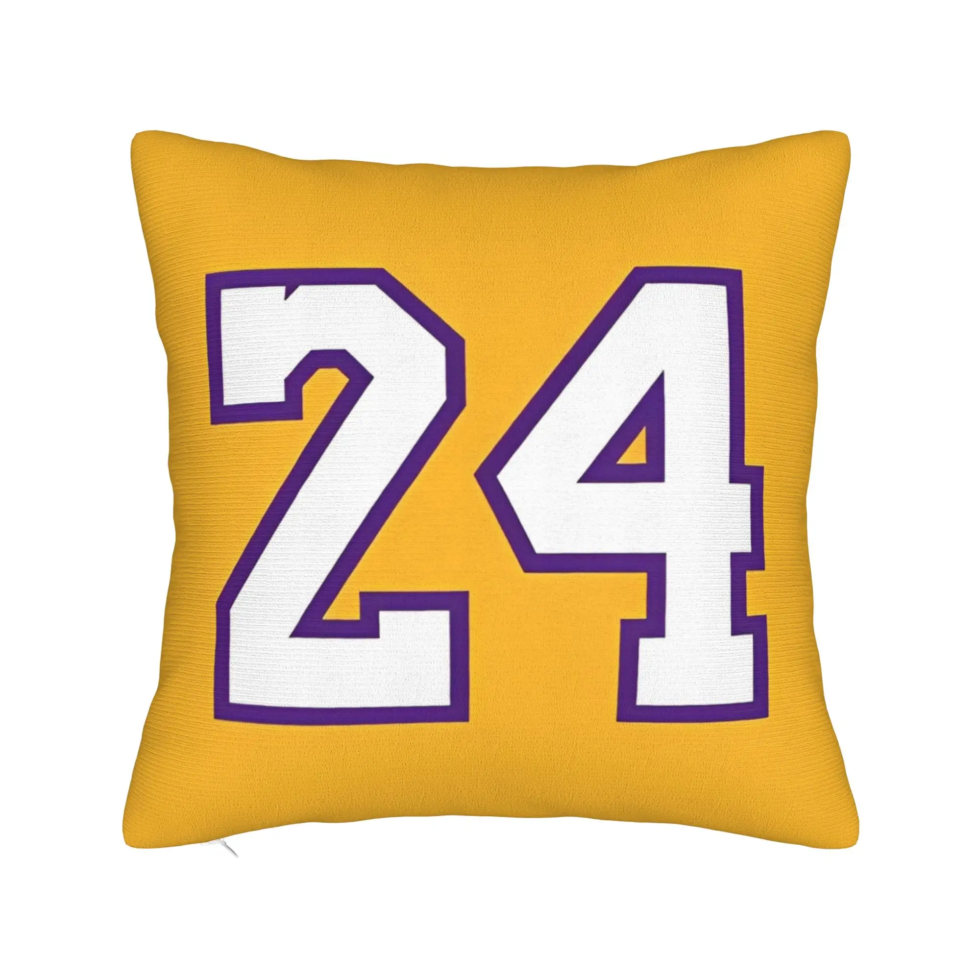 Cosplay Costume Basketball Number 24 23 8 Square Pillow Cases  Cushion Cover Custom Decorative Pillowcase for Car 45*45cm