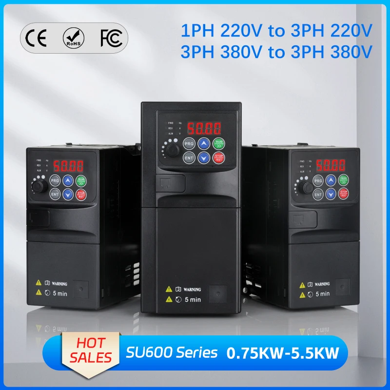 

Преобразователь частоты SU600 VFD 220 В 1-3PH 380 В 3-3PH 0,75/1,5/2,2/3,7/кВт с регулируемой скоростью привода для промышленного применения