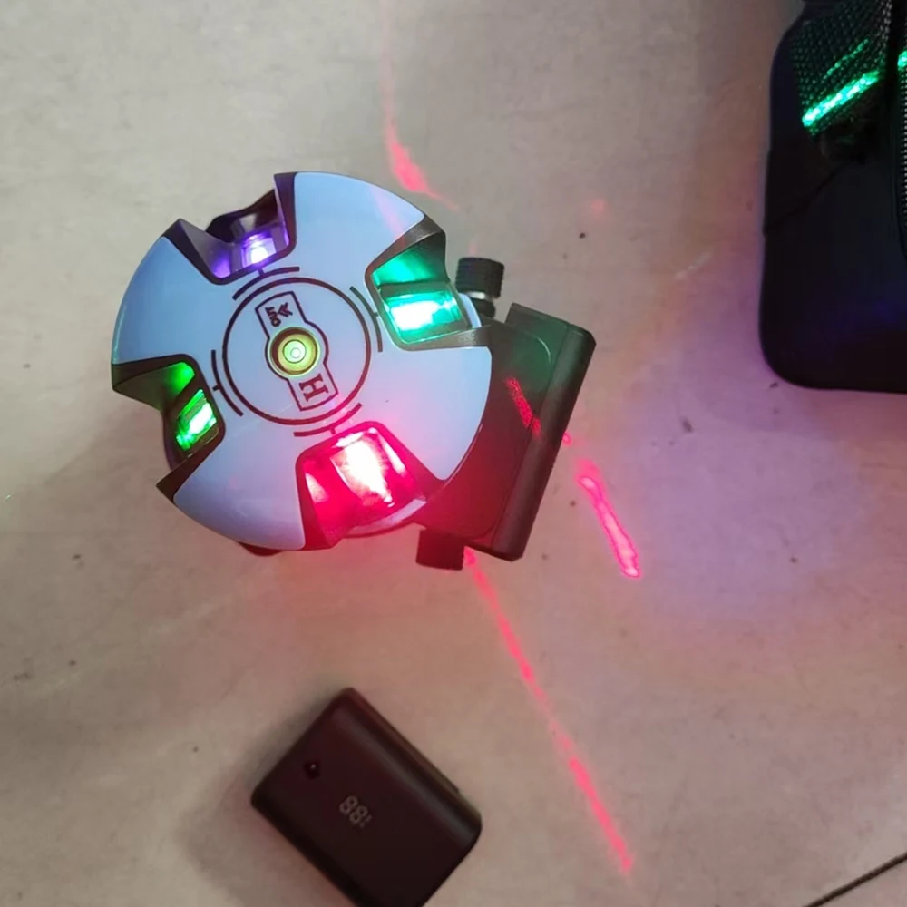 Laser Level 5 Lines 6 Points Purple Blue Green Red Automatic Self Leveling 360 Horizontal Vertical Cross Laser Beam Line