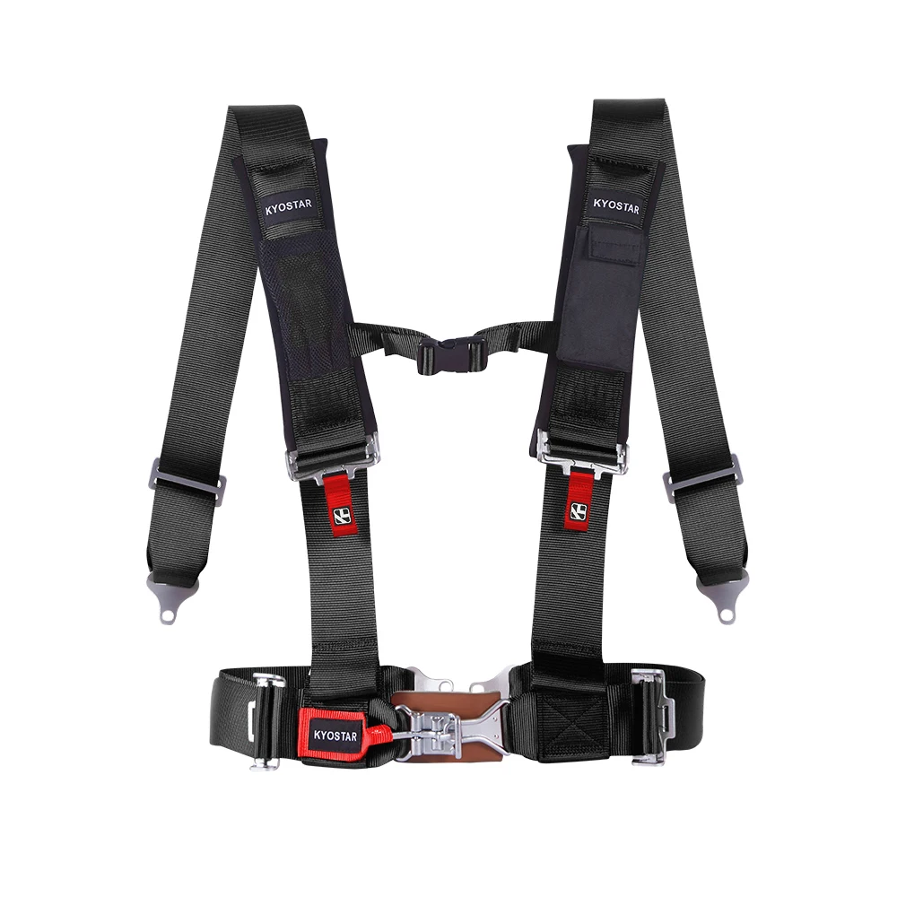 KYOSTAR 3'' 4-Point Safety Harness with Ultra Soft Heavy Duty Shoulder Pads For Go Kart