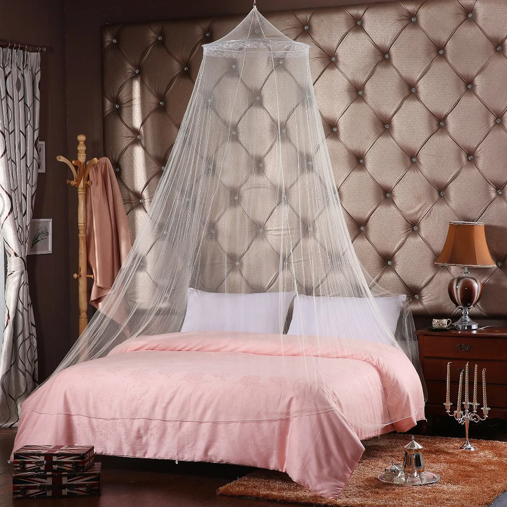 Dreamy Princess Castle Bed Canopy Mosquito Netting with Mesh Cover for Bedroom and Camping