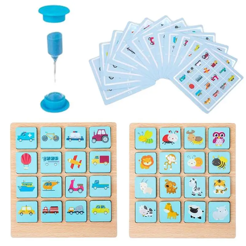 Wooden Puzzle Instant Memory Children Puzzle Board Game Instant Photo Learning Educational Toys For Instant Memory Kids Game