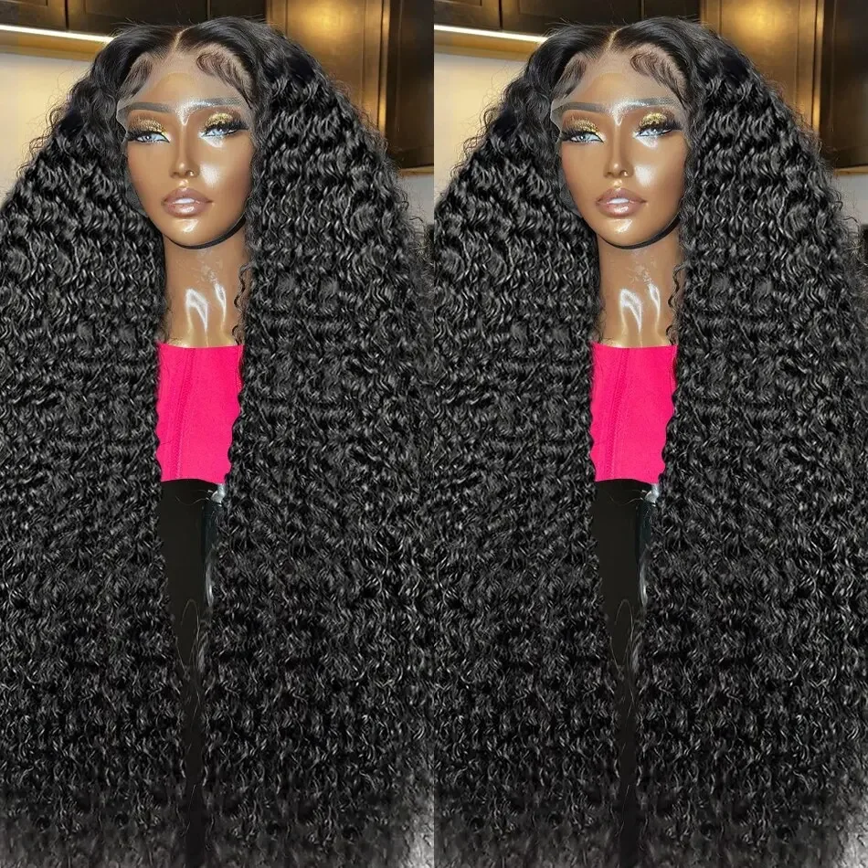 250% Loose Deep Wave 13x6 HD Lace Frontal Wig Brazilian 30 34 Inch Transparent 13x4 Curly Lace Frontal Human Hair Wigs For Women