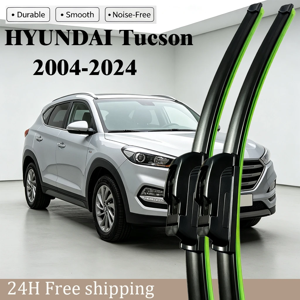 Car Front Windshield Wiper Blades For HYUNDAI Tucson 2004‑2024 Windscreen Rubber Replacement Car Accessories