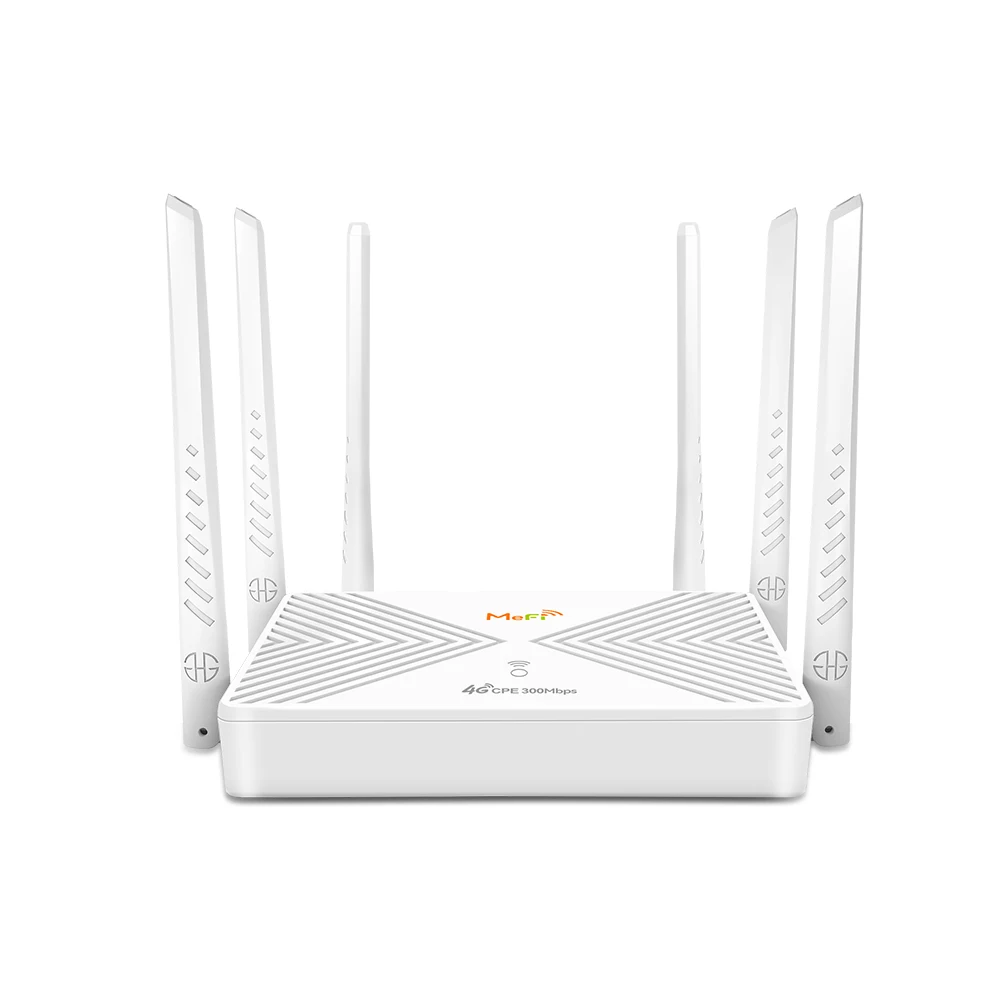 4G LTE router 300Mbps 6-antenna wireless Wifi modem hotspot Cat 4 plug and play Mobile hotspots and security cameras for travel.