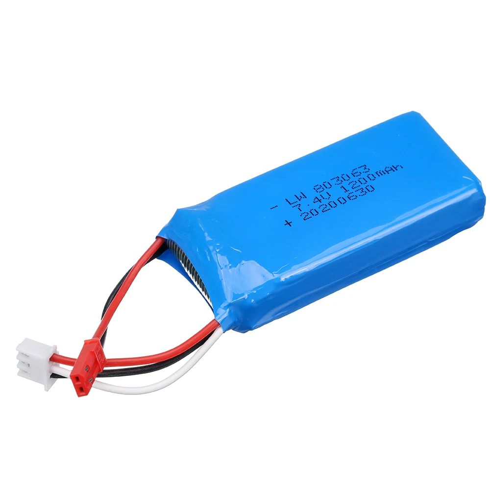 RCドローンおもちゃ用リポバッテリー,Jstプラグ,7.4v,1200mah,mjxrc x600,u829a,u829x,x600,f46,x601h,jxd391,ft007