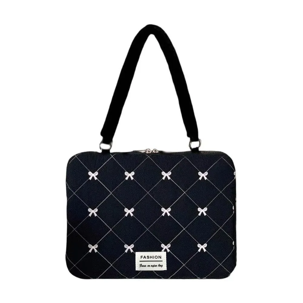 Maletines de Negocios con Lazo Bordado, Gran Capacidad, Carpeta de Archivos, Bolsa para Documentos, Bolso de Mano, Bolso de Hombro, Bolso para Portátil para Mujer