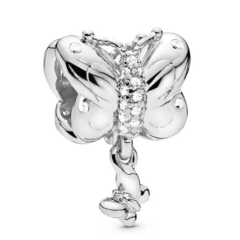 5pcs/10pcs New 925 Silver color Charms Beads Pendant Fit Bracelet Necklace For Women DIY Jewelry Accessorie