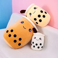 Creative Net Red Milk Tea Pillow Plush Toy Kawaii Expression Bubble Tea Habit Soft Bag Sleeping Pillow Festival Gifts For Child