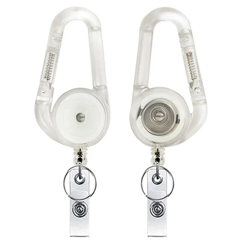 1 قطعة قابل للسحب سحب Keyrings سلسلة بكرة حزام قابل للتمديد بكرة ID الحبل اسم بطاقة تعريف شارة حامل حلقة تسلق المفاتيح #1