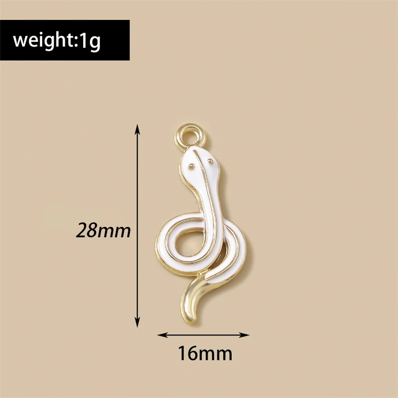 20 Stück 16x28mm Niedliche Emaille-Tier-Schlangen-Anhänger für Halsketten, Ohrringe, Armbänder, DIY-Handwerk, Schmuckherstellung, Zubehör – Detail 1