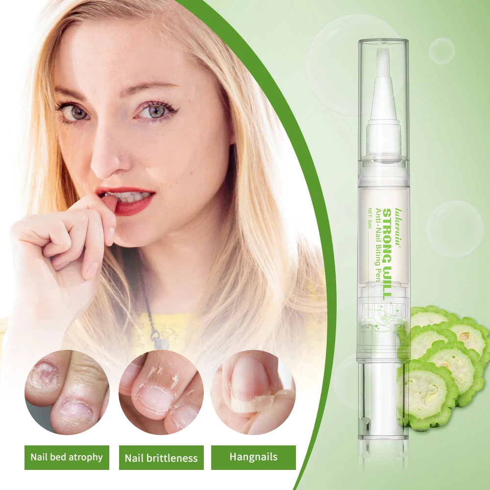

Strong Will Anti-Nail Biting Click Pen Stop Nail Biting Care Nails Improve Nail Biting Behavior Strong Bitter Aquamarine Pen