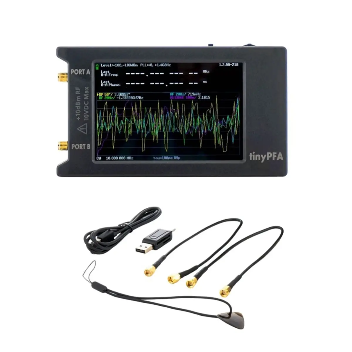 A14G  1MHz-290MHz Phase Frequency Analyzer 4inch TouchScreen Based on -H4 Hardware for Measurement of Deviation